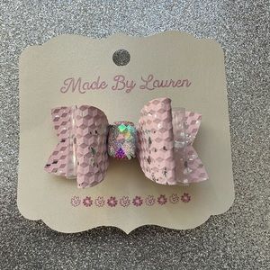 Adorable, One-of-A-Kind, Carefully Crafted Children’s Bows! Pink & Silver Motif